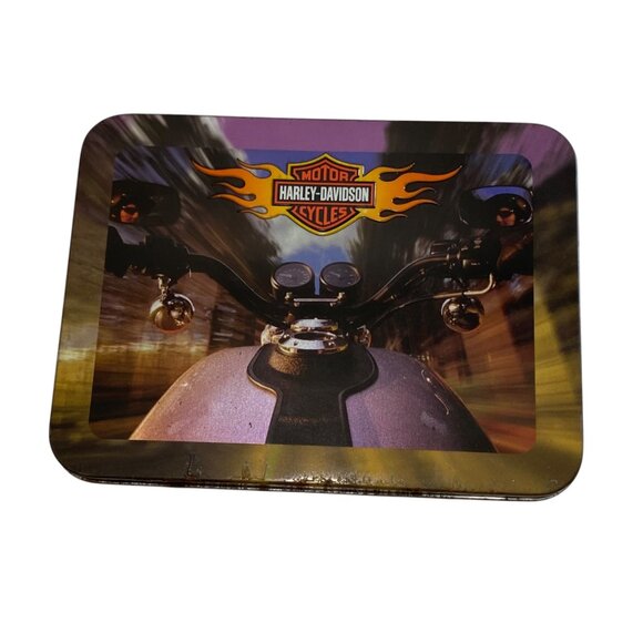 Vtg 2002 Harley Davidson Motorcycle Sealed Double Deck of Playing Cards Tin Case - Picture 4 of 4